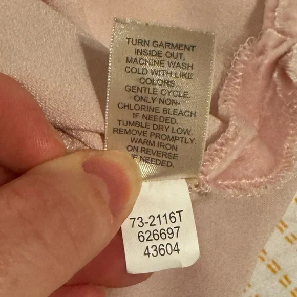 J Jill Crushed Velvet Pink Women's Top Large Tall - Picture 8 of 8